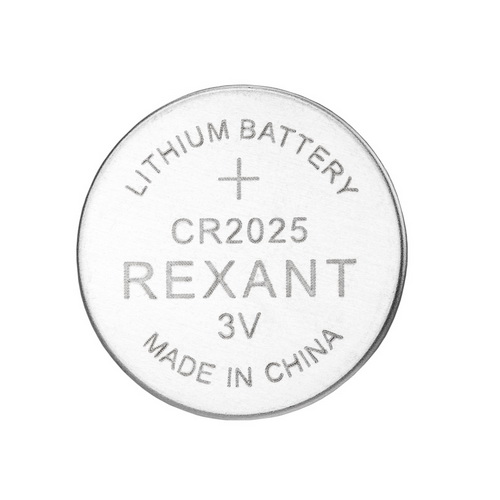 СR-2025 3V 80mAh литиевая (Lithium) REXANT блистер (5/50/2400)