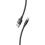 Кабель для зарядки и передачи данных S14 microUSB черный 3А, 2м, Smartbuy