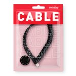 Дата-кабель Smartbuy USB - 8-pin для Apple, спиральный, длина 1,0 м, черный (1/500)