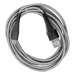 Дата-кабель Smartbuy USB - micro USB, "карбон", экстрапрочный, 1.0 м, до 2А, белый