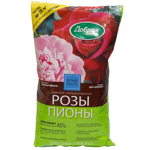 Удобрение для розы, пионы 0,9кг Добрая сила открытый грунт (1/12)
