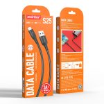Кабель для зарядки и передачи данных S25 Type C черный, 3А,soarer,TPE, 1 м, Smartbuy (iK-3112-S25w)