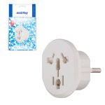 Переходник универсальный 16А 250В белый Smartbuy
