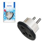 Переходник универсальный 16А 250В черно-белый Smartbuy