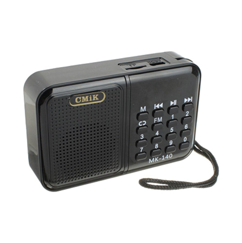 Приемник MK-140 FM USB, microSD аккум.18650, шнур miniUSB