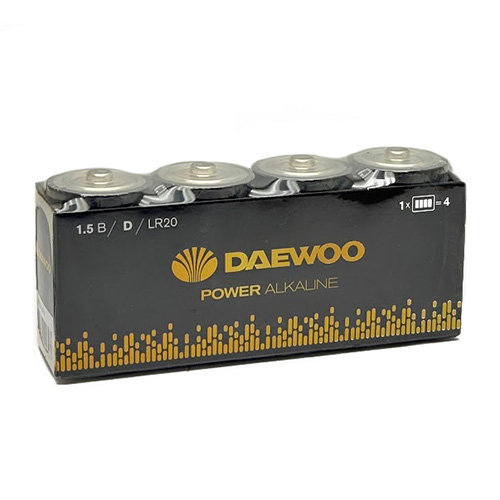 Батарейка LR 20 алкалиновая 1,5 V  ALKALINE DAEWOO Power Alkaline Pack-4 (4/12/96)
