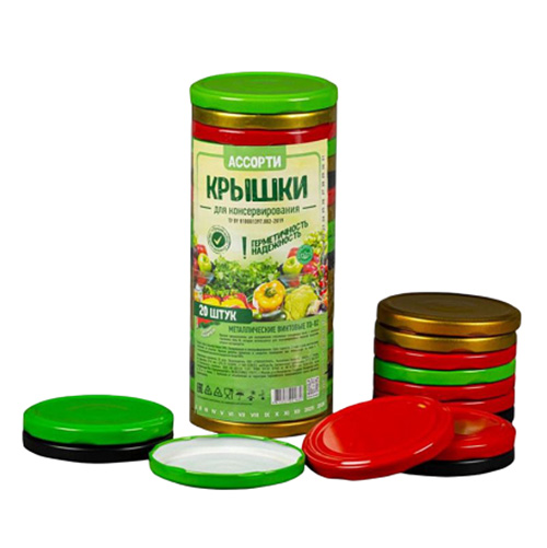 Крышка-82 ТВИСТ-офф ПОЛИНКА цветная ассорти Беларусь (20/240)