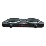 Плитка электрическая HappyPanda HP-04BK 2-х конфорочная, 2000Вт, 155/155мм, диск, черная