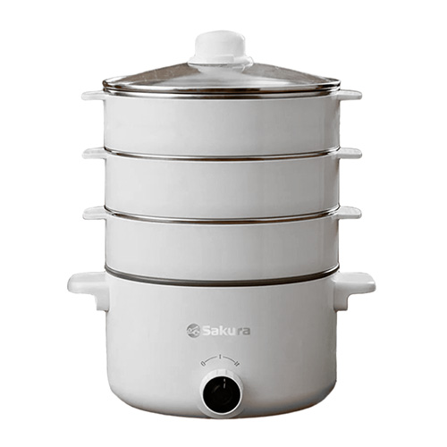 Пароварка SAKURA SA-7218W 800Вт 7в1 8л, 3ч, белый