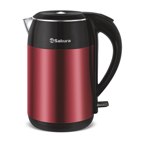 Чайник эл. SAKURA SA-2154MR Premium 1,8л, 1800/2000Вт, диск, нержавеющая сталь