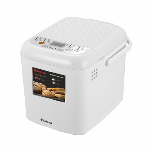 Хлебопечь эл. SAKURA SA-7508W 500Вт 19 программ, 500/600гр