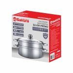 Кастрюля-мантоварка SAKURA SA-691 PROMO 1 сетка, 9,5л, 28см