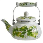Чайник для плит EM-1344 2,5л эмалированный с керамической ручкой ЯБЛОКИ (1/8)
