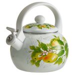 Чайник для плит со свистком EM-1350 2,5л эмалированный ЯБЛОКИ (1/12)