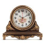 Часы настольные РУБИН КЛАССИКА 33,5*29см, корпус темно-коричневый с медью (1/5)