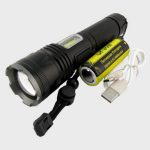 Фонарь ручной аккум LED H-293-GT100 ZOOM P100+COB 4 реж. акк. 26650 (либо 3хААА)  Type-C