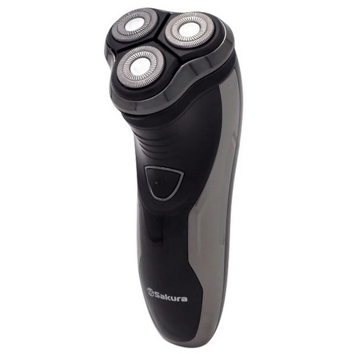 Бритва эл. аккум SAKURA SA-5409BK 3 головки, триммер, влажное бритьё, USB Бритва эл. аккум SAKURA SA-5409BK 3 головки, триммер, влажное бритьё, USB