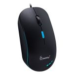 Мышь проводная беззвучная с подсветкой Smartbuy 288 черная USB 106х60х31