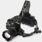Фонарь налобный аккум LED HY-8090-P90 ZOOM 4 реж. 2х18650 micro USB